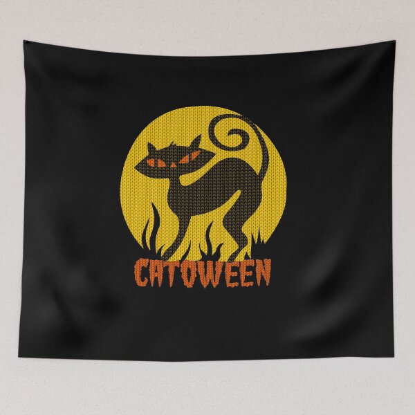 Item preview,  "Ugly" Black Cat Halloween Catoween - Cat Halloween designed and sold by Dubbra.