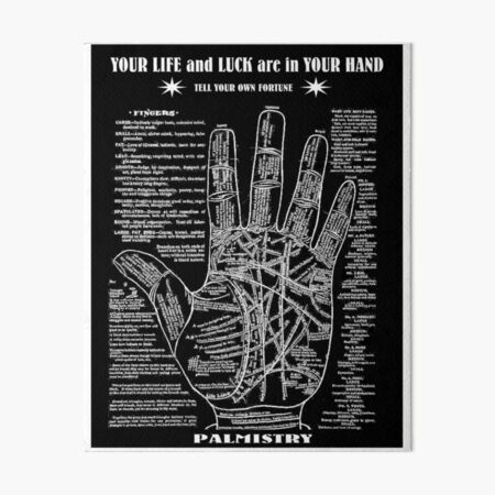 PALMISTRY : Vintage 1800 Hand Lines Restored Fortune Advertising Print Art Board Print