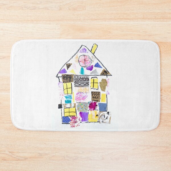 Item preview, A collage house with a variety of drawn and graphic textures. designed and sold by annaveres.