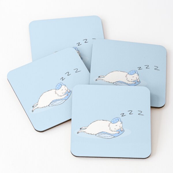 Item preview, Dieter, The Sleepy Guinea Pig (blue background) designed and sold by mondesign26.