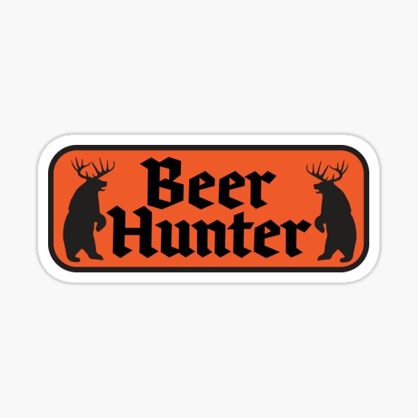 Vista previa del artículo con la obra «Beer Hunter Orange», diseñado y vendido por GrumpyDog.
