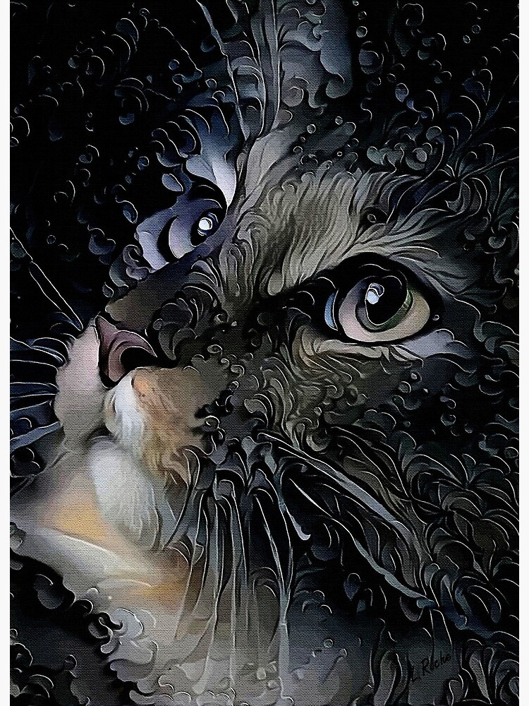 Impression Rigide El Divino Chat Chat Chat Peintures De Lea Roche Portrait Animalier Par Salomitata Redbubble