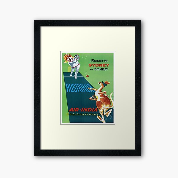 Vintage Sydney Australia Travel 1950's Framed Art Print