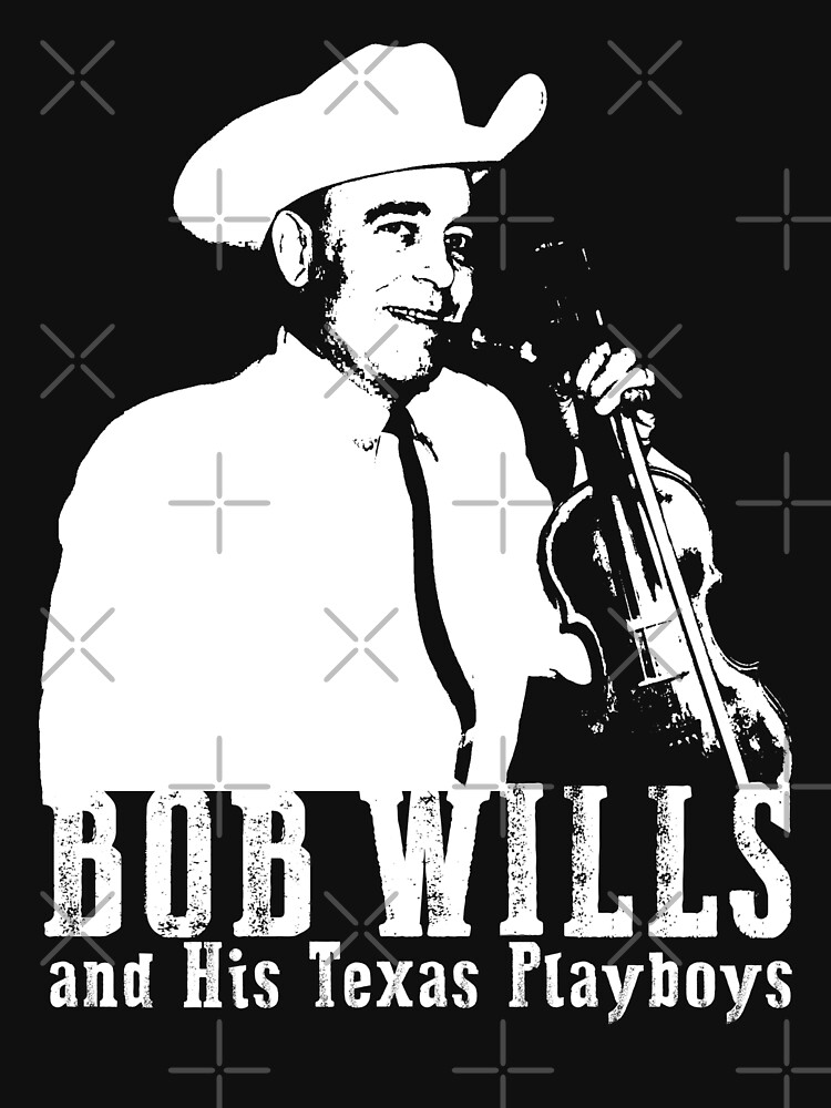 "Bob Wills - The White Stencil" T-shirt for Sale by fontastic