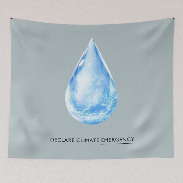 Item preview, ! Teardrop Earth ! Declare Climate Emergency: The Original on Parma Gray designed and sold by Day Chapman.