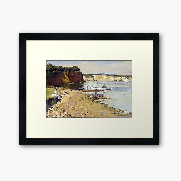 Tom Roberts Slumbering Sea, Mentone Framed Art Print