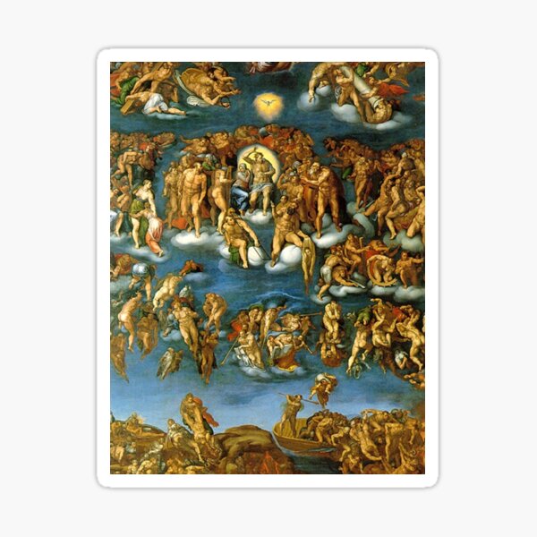 The Last Judgement. Michelangelo. Sticker