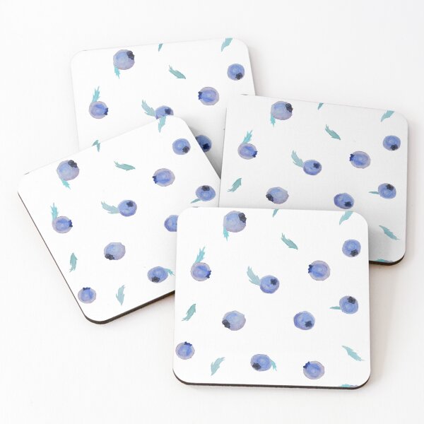 Item preview, Blueberry Pattern Watercolor designed and sold by lovelyinkshop-.