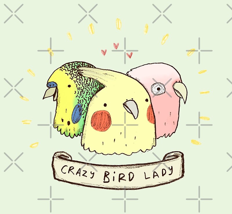 "Crazy Bird Lady" by Sophie Corrigan Redbubble