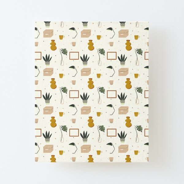 Home Sweet Home Pastel Pattern Canvas Mounted Print