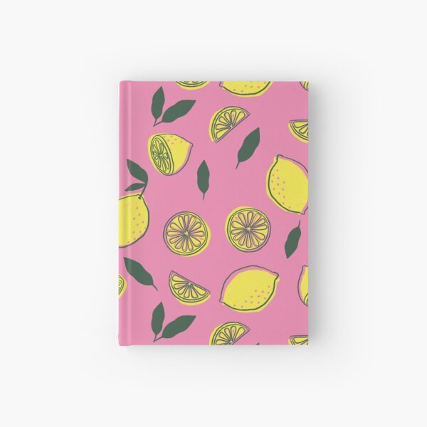 Pink Lemonade Pattern Hardcover Journal