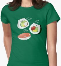 Cute Sushi Rolls Women's Fitted T-Shirt