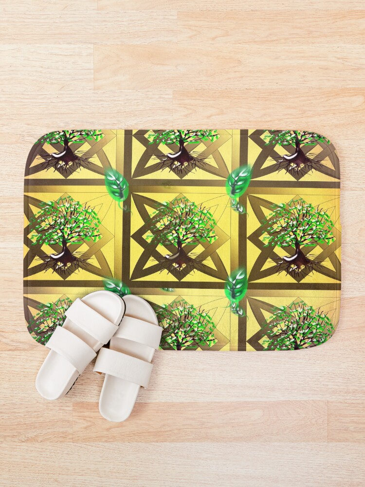 Thumbnail 1 of 6, Bath Mat, Celtic Tree Pattern designed and sold by RoxanneG.