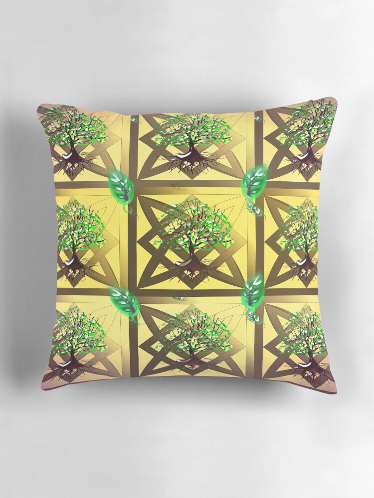 Thumbnail 3 of 4, Pillow, Celtic Tree Pattern designed and sold by RoxanneG.