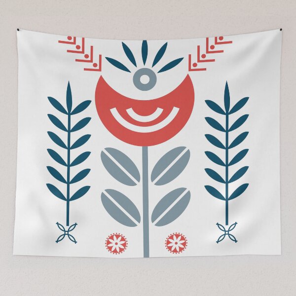 Item preview, Scandinavian Folk Pattern Art designed and sold by NordicStudio.