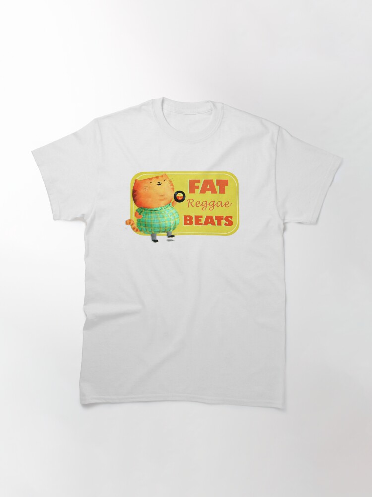 Thumbnail 3 of 7, Classic T-Shirt, Fatty Fatty Fat Reggae Cat designed and sold by colonelle.