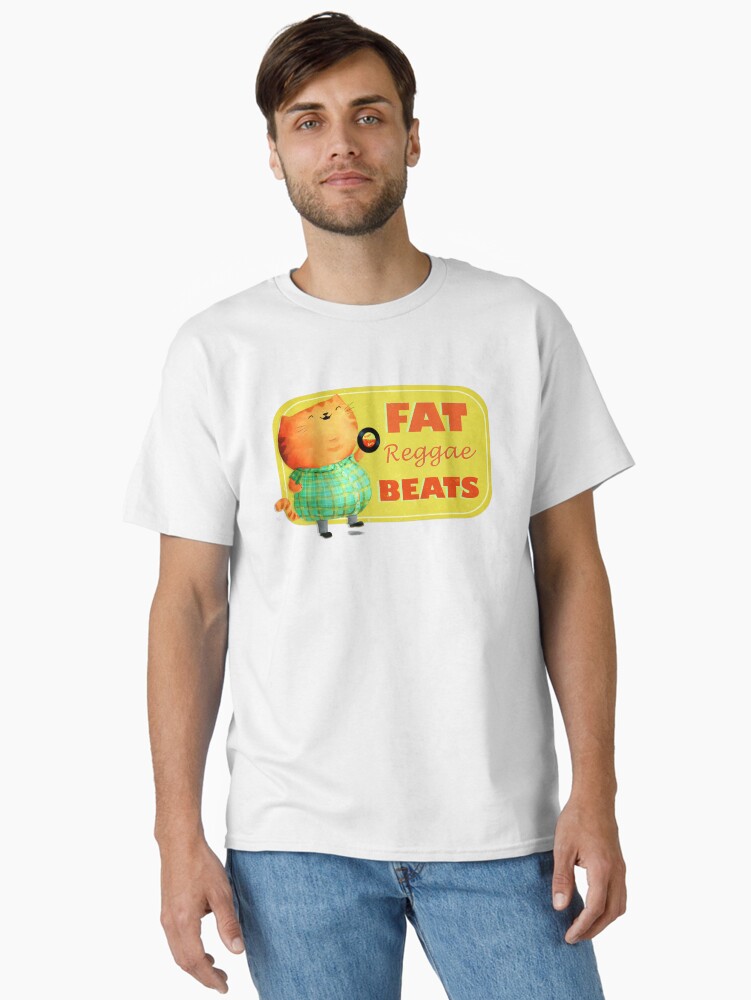 Thumbnail 2 of 7, Classic T-Shirt, Fatty Fatty Fat Reggae Cat designed and sold by colonelle.