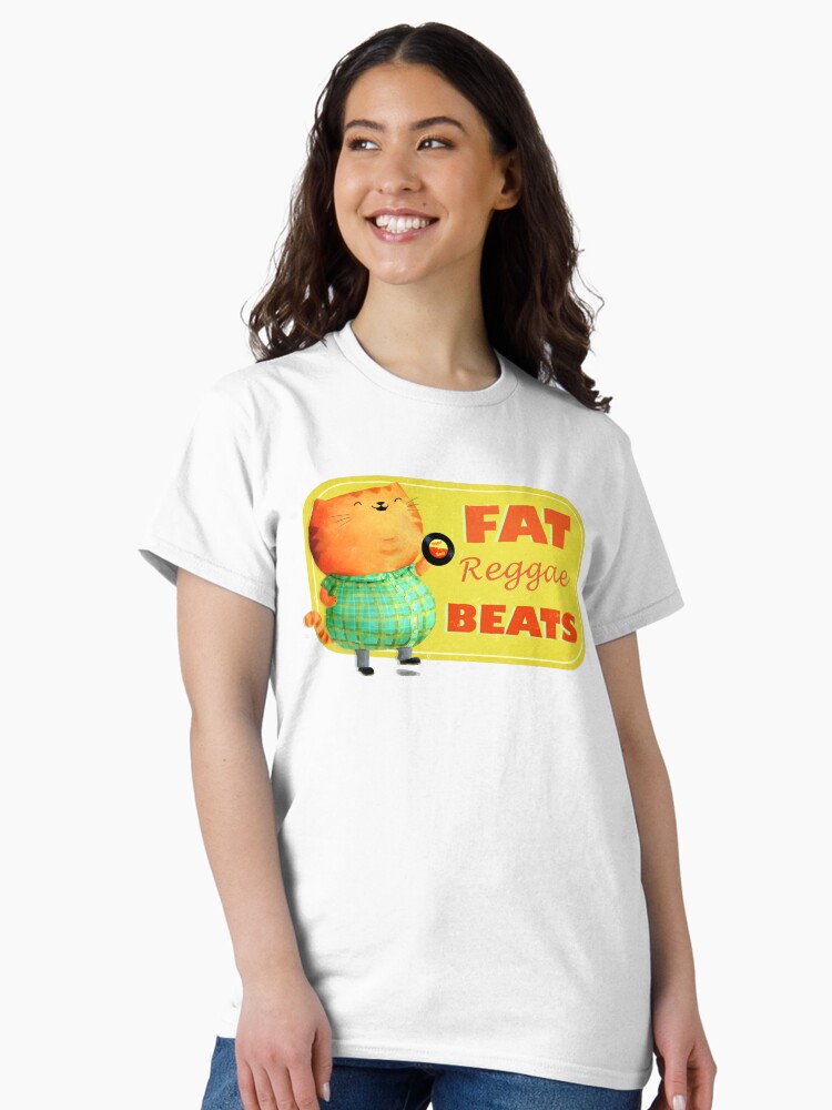 Thumbnail 1 of 7, Classic T-Shirt, Fatty Fatty Fat Reggae Cat designed and sold by colonelle.