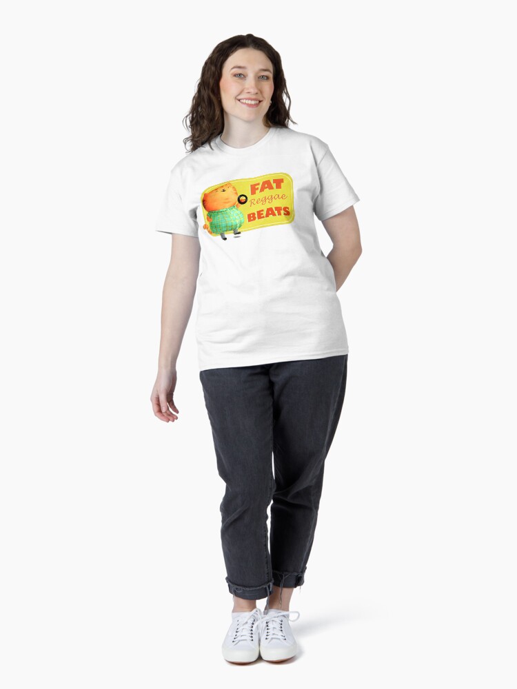 Thumbnail 4 of 7, Classic T-Shirt, Fatty Fatty Fat Reggae Cat designed and sold by colonelle.