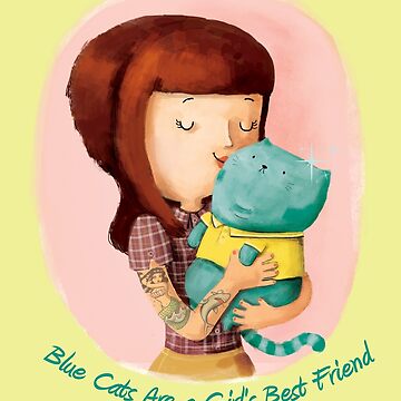 Artwork thumbnail, Girls love Cats. Blue Cats by colonelle