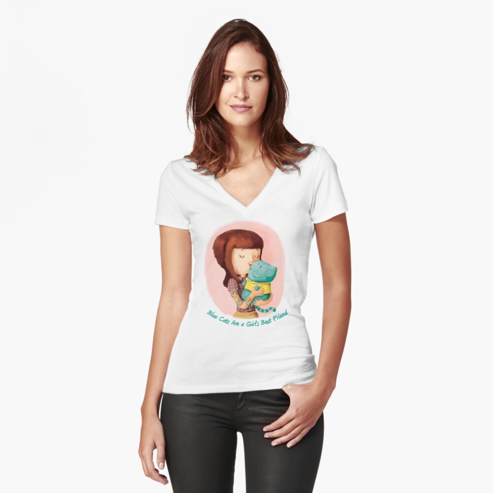 Item preview, Fitted V-Neck T-Shirt designed and sold by colonelle.