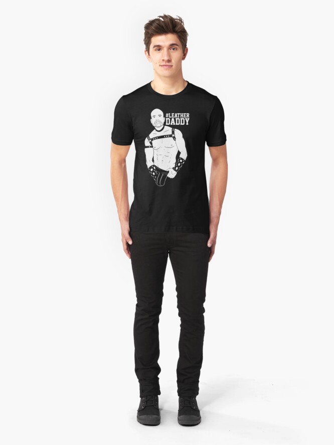 Alternate view of HASHTAG BOYZ - Leather Daddy - INVERT Slim Fit T-Shirt