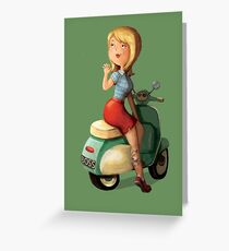 Scooter Girl Greeting Card