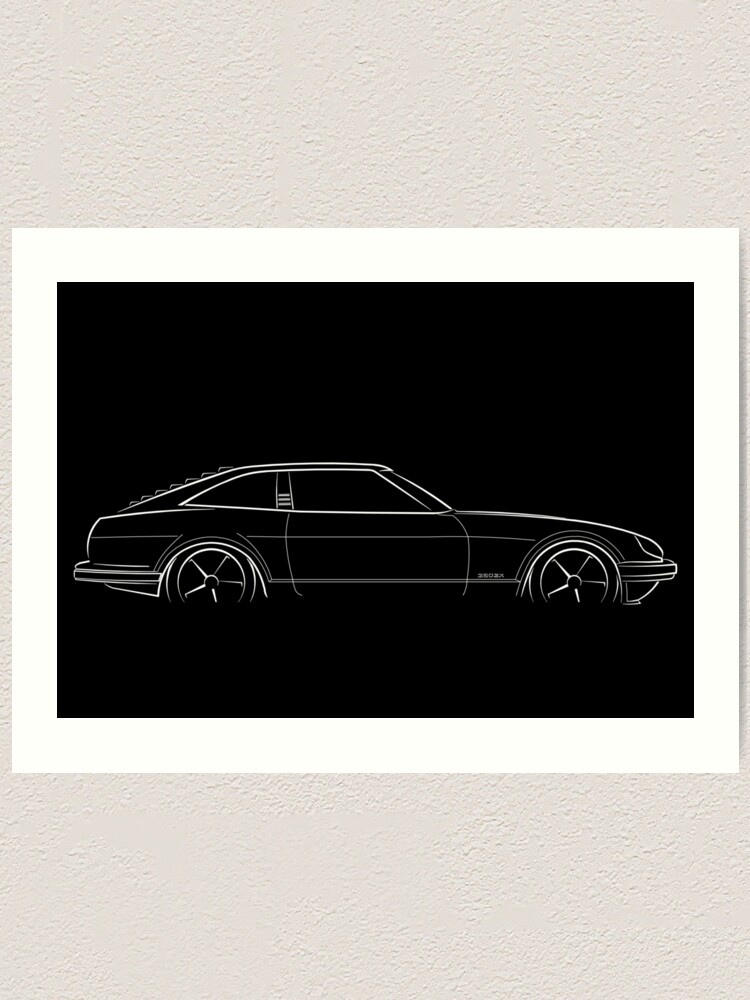 1983 Datsun 280ZX - profile stencil, white