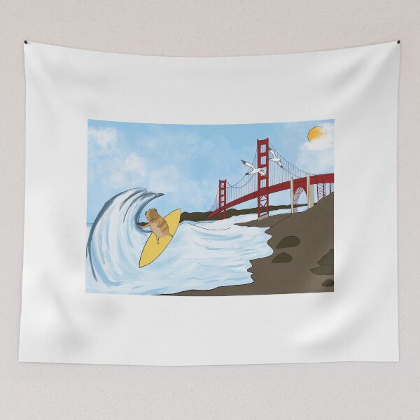 Item preview, Riley, the surfing guinea pig designed and sold by mondesign26.