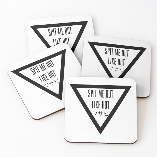 Item preview, Triangle + Spit me out like hot Wasabi - Black Japanese signs (no background) designed and sold by SZN LR.