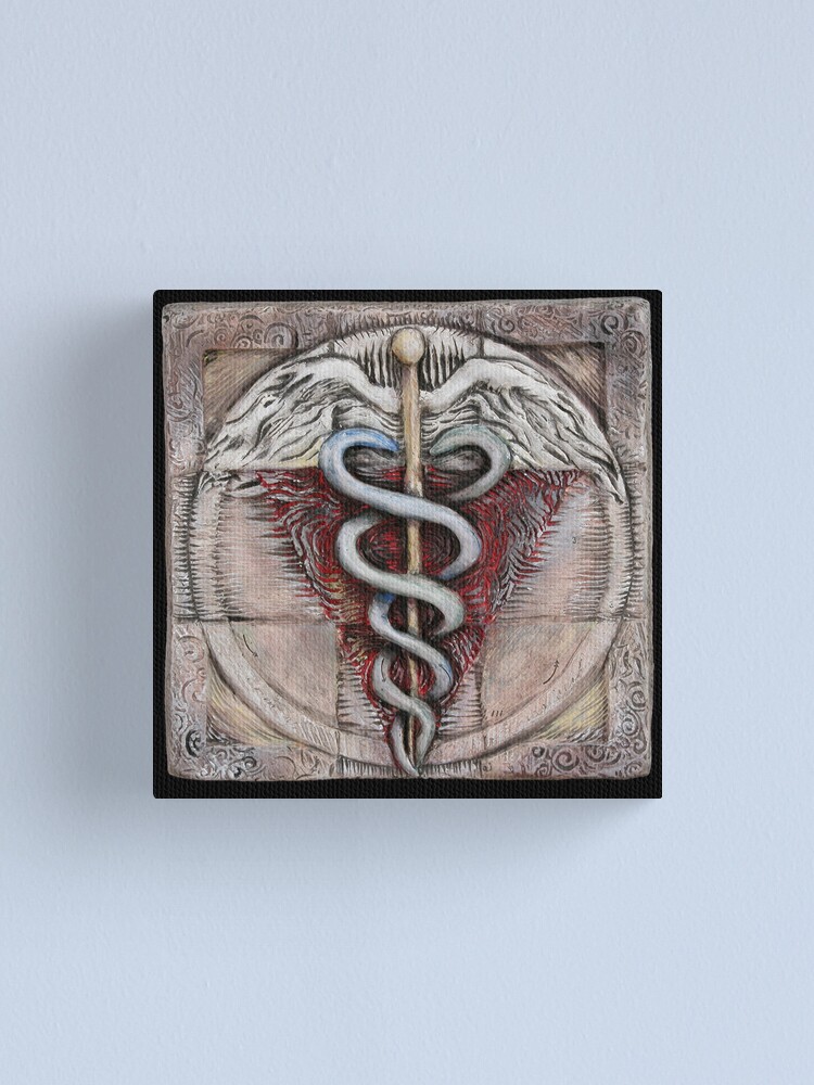 Alternate view of Spiral three: caduceus Canvas Print