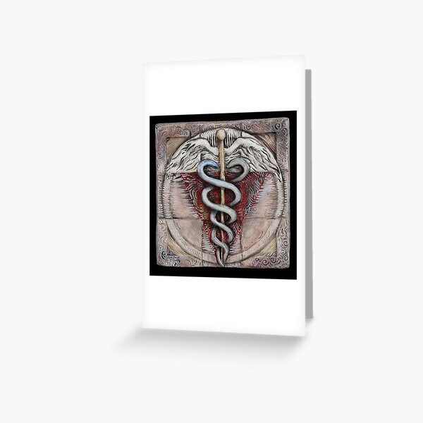 Spiral three: caduceus Greeting Card