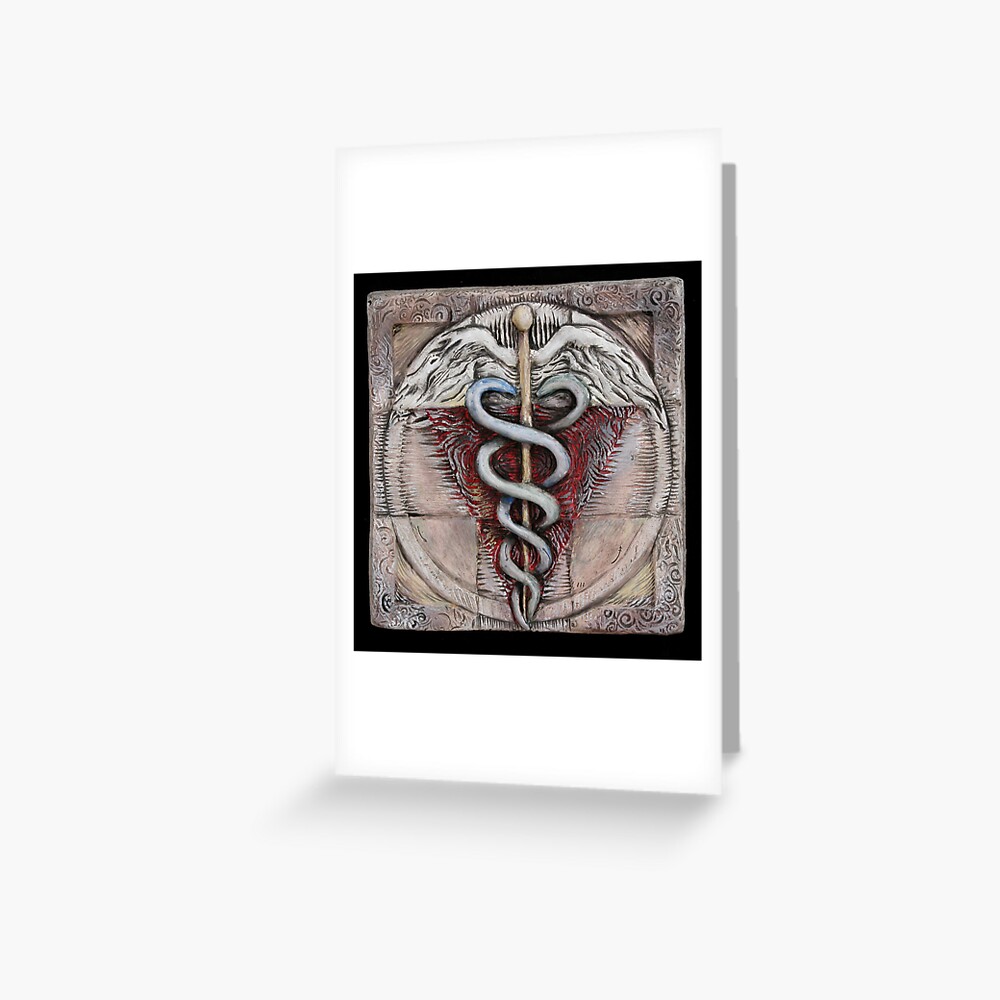 Spiral three: caduceus Greeting Card