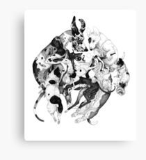 Black dogs Canvas Print