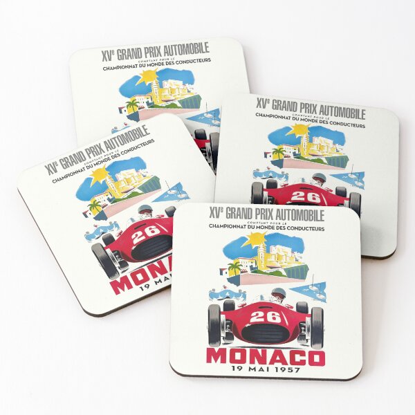 Item preview, Monaco Grand Prix 1957 - Vintage Formula 1 Racing Poster designed and sold by Road To Track.