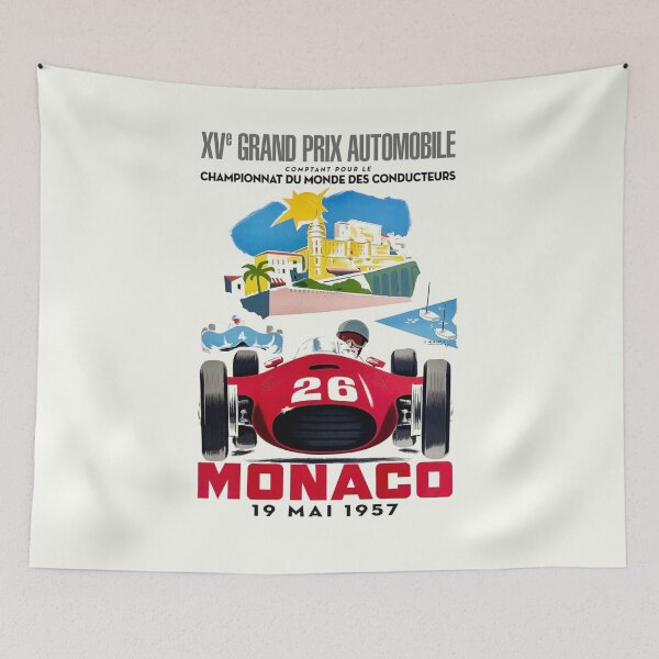 Item preview, Monaco Grand Prix 1957 - Vintage Formula 1 Racing Poster designed and sold by Road To Track.