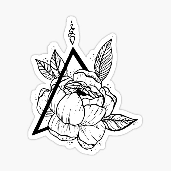 Geometric Floral Sticker