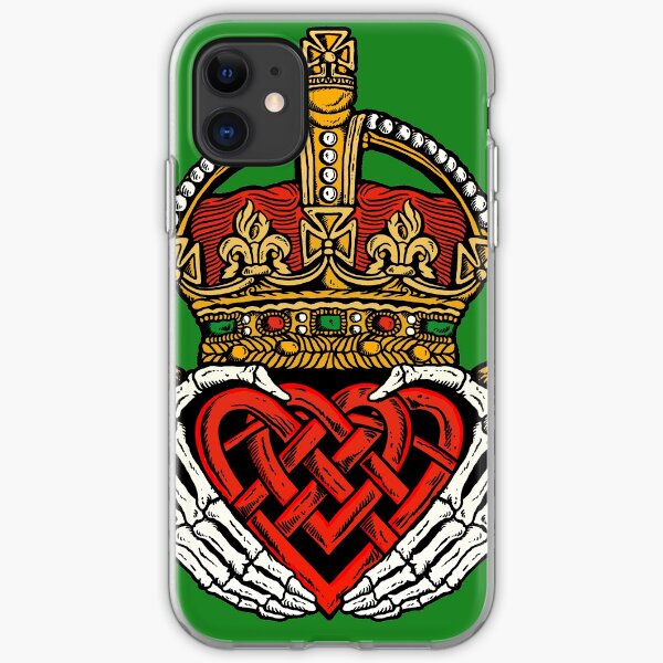 Skeleton Claddagh Color iPhone Soft Case