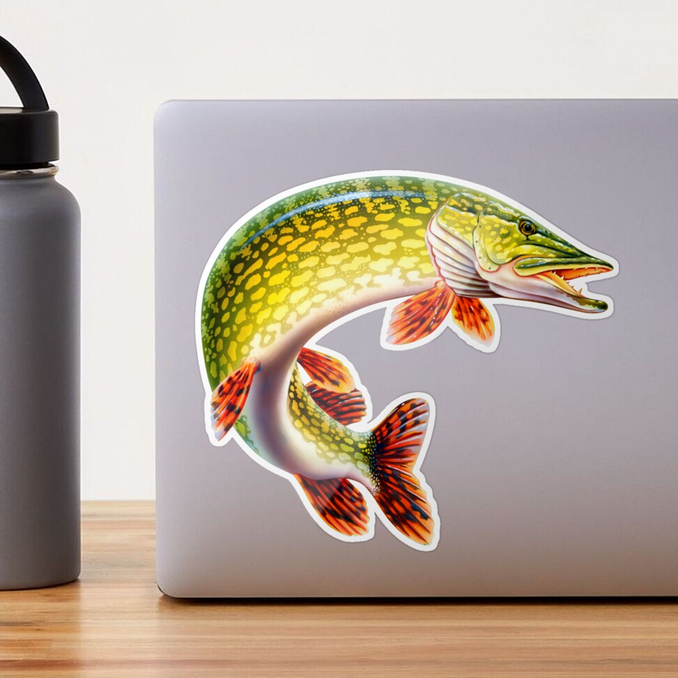 DigitalFishArt Pike Beautiful Fish Decal