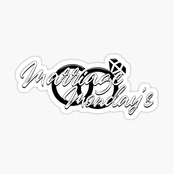 "Marriage Monday's Logo" Sticker by Bethesymbol Redbubble