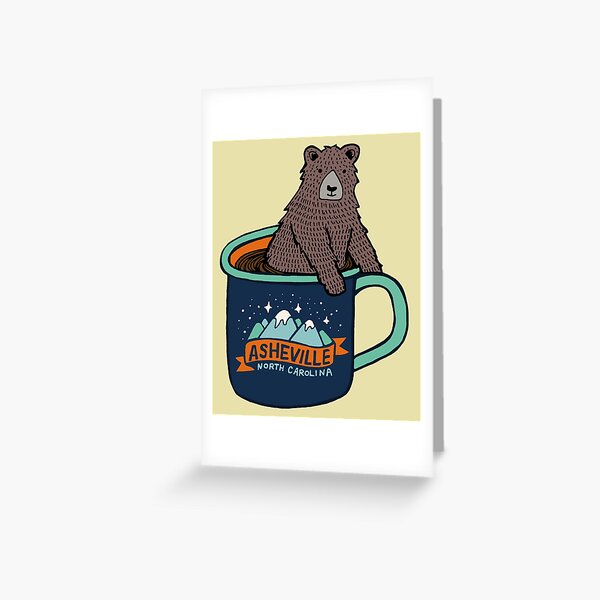 Asheville Bear Cup Greeting Card
