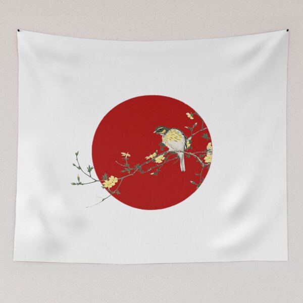 Item preview, Japanese Flag - Japanese Bunting and Plum Tree (Small) designed and sold by weavernap.