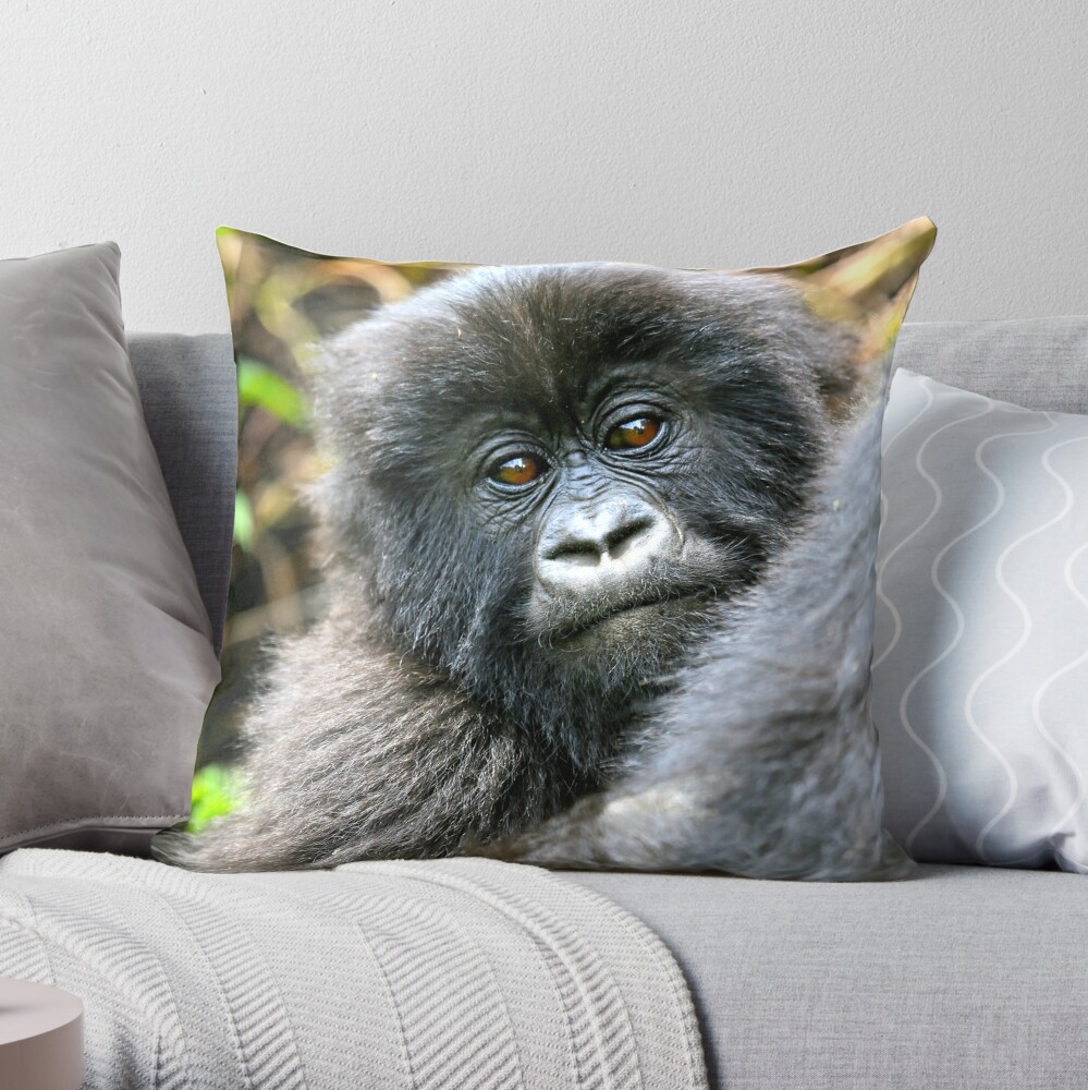 Gorilla #2 Throw Pillow