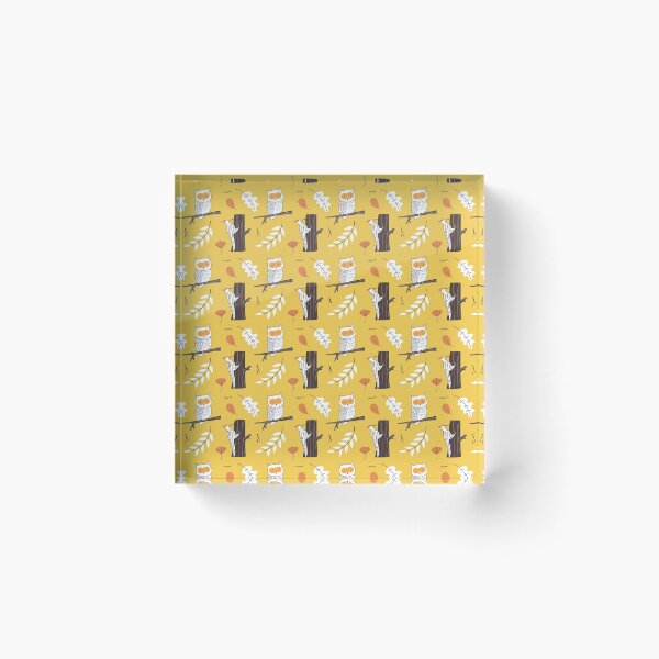 Item preview, Owls and great spotted woodpecker pattern. designed and sold by emphatic.