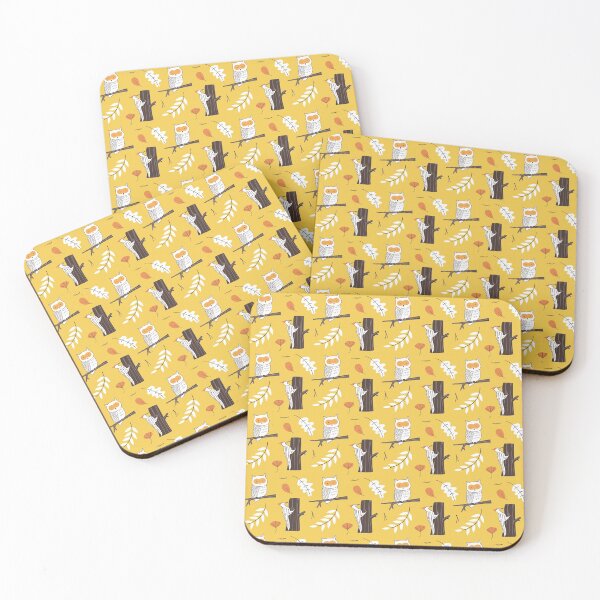Item preview, Owls and great spotted woodpecker pattern. designed and sold by emphatic.