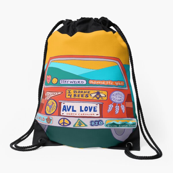 Bumper Sticker Drawstring Bag