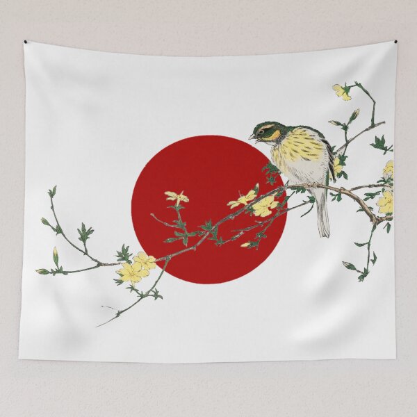 Item preview, Japanese Flag - Japanese Bunting and Plum Tree designed and sold by weavernap.