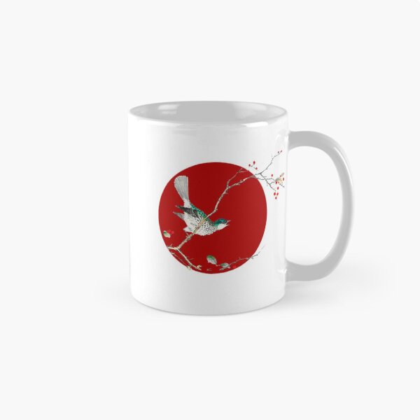 Item preview, Japanese Flag - Brown-eared Bulbul and Dioecious Holly designed and sold by weavernap.