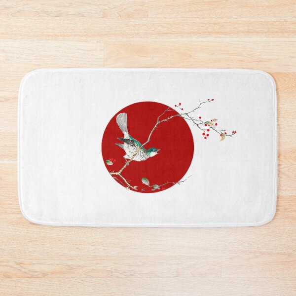 Item preview, Japanese Flag - Brown-eared Bulbul and Dioecious Holly designed and sold by weavernap.