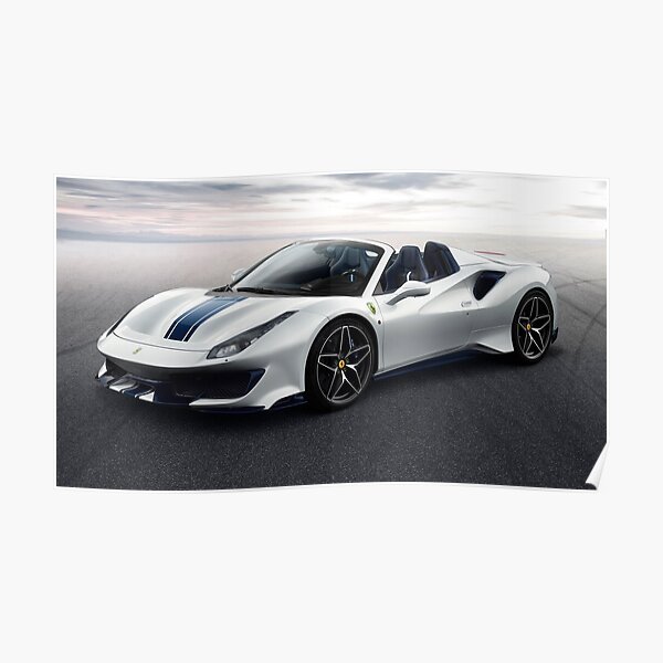 Ferrari 488 Pista Spider Poster